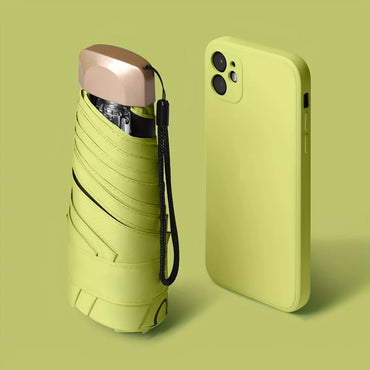 Mini Sun Parasol Small Folding Umbrella Rain Fashion Anti-UV Waterproof Portable Pocket Travel Umbrellas Gift for Women Girls