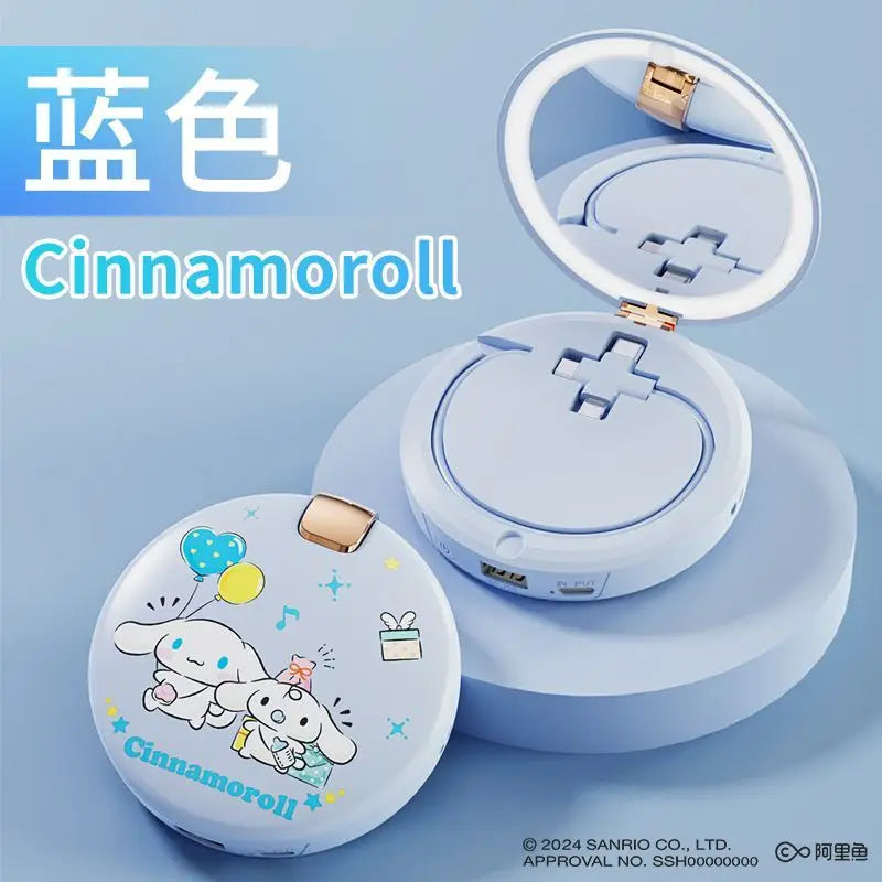 Sanrio Hello Kitty bank kuasa mudah alih bank kuasa cermin solek pemanas tangan tiga dalam satu Kuromi bank kuasa pelbagai fungsi mudah alih