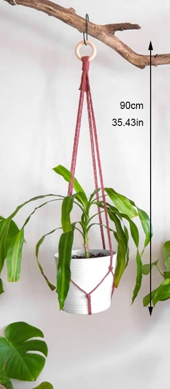 Handmade Macrame Plant Holder 100% Cotton Various Styles Flower Pot Hanger Hanging Basket For Wall Decorantion Courtyard Garden