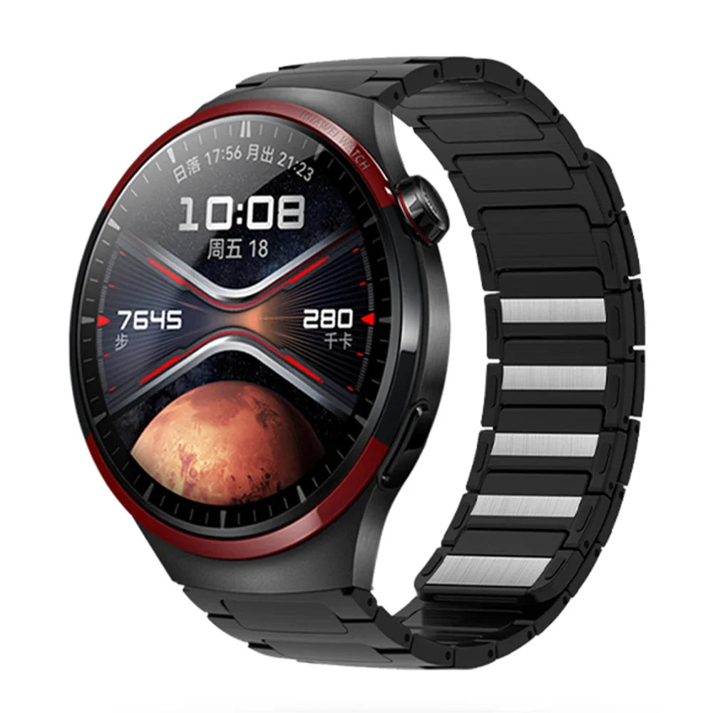 Tali Keluli Tahan Karat Magnetik untuk Jam Tangan Pintar Huawei Watch 4 Pro GT5 Pro 46mm Jalur 22mm untuk Oneplus 2R Amazfit Balance T-rex 3