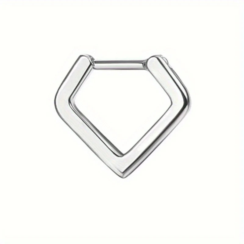 CASSIECA 1Pc Surgical Steel Septum Rings 16G Clicker Nose Rings Hoops Small Cartilage Helix Daith Piercing Jewelry for Women Men