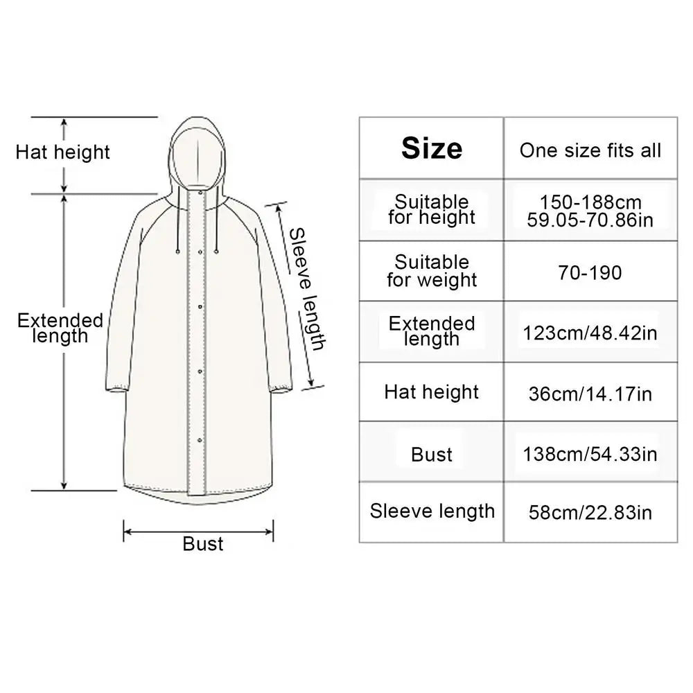 Rain Ponchos dengan Hood Hunting Hiking Camping Raincoat Jacket untuk Dewasa Jaket Hujan kalis air untuk Dewasa Cantik dan