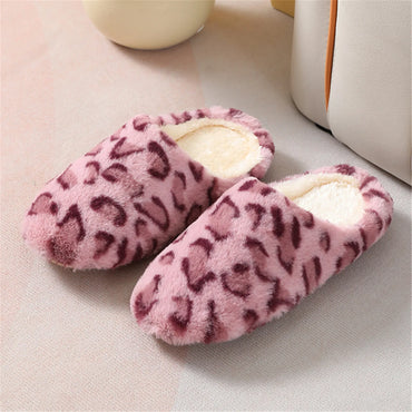 Soft Home Leopard Slippers Women Slippers Winter Indoor Light Comfort Floor Shoes Couple Silence Slides Bedroom House Slippers