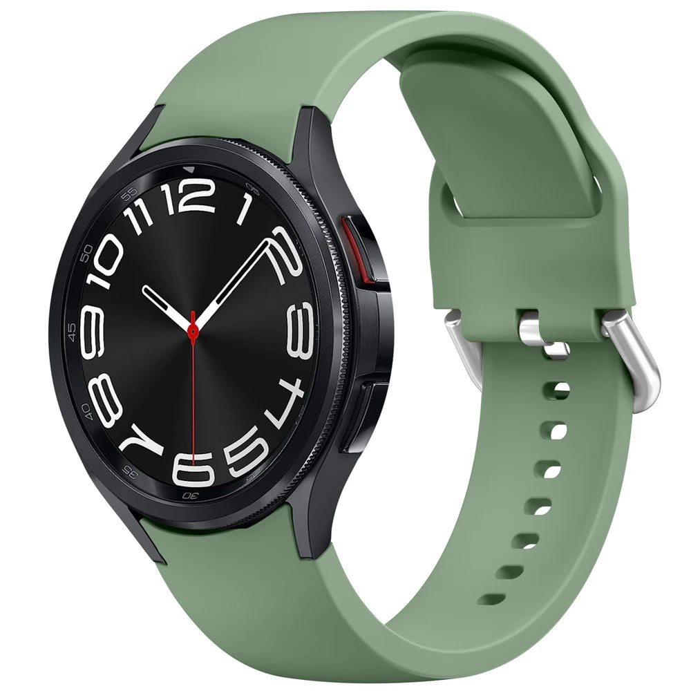 20mm Silicone Strap For Samsung Galaxy Watch 6/5/4 44mm 40mm pro Watchband For Galaxy Watch 6 4 Classic 43mm/47mm 42mm/46mm Band