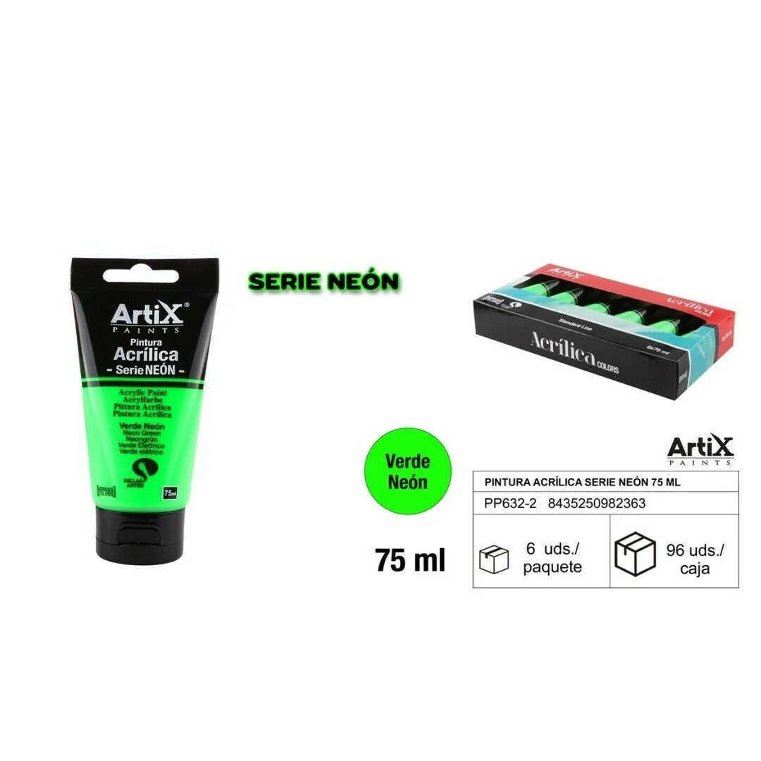 Pinturas Acrílicas untuk Manualidades y Uso Profesional, Colores, 75ML