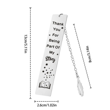 Stainless Steel Bookmark Tassel Pendant Reading Book Mark Lettering Retro Book Page Marker Stationery Supplies Friends Present