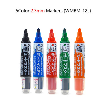 Pen Papan Putih PILOT Jepun, 5pcs Set Penuh Penanda Dakwat Isipadu Cecair Terus Padam Kering Penuh, Kelengkapan Pejabat Rumah Sekolah Pendidikan