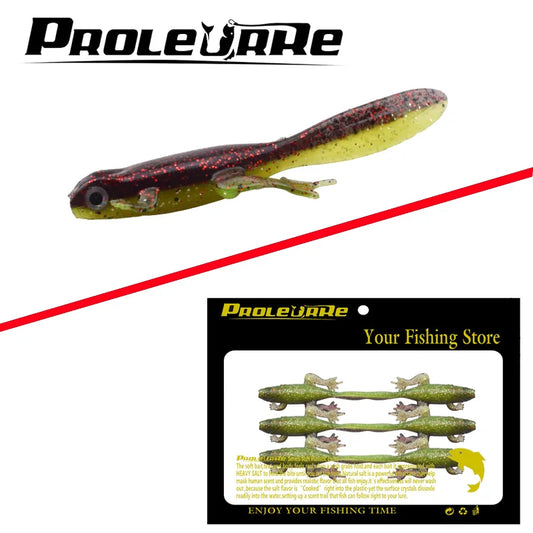 6Pcs/package Salt Smells Soft Frog Baits Artificial lifelike 8cm 3.8g Fishing lures Mix Crank Hooks Fishing Soft Baits Pro-338