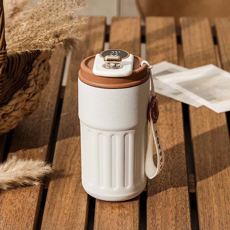 450ML Smart Thermos Bottle Digital Led Temperature Coffee Mug Vacuum Flasks Car Mug Stainless Steel Vacuum Flask Thermal Mug