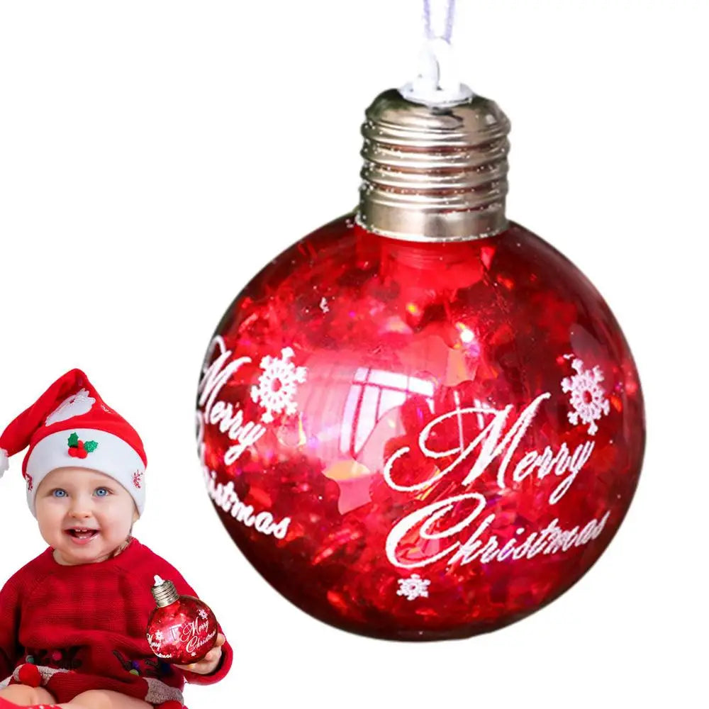 Hiasan Bola Bercahaya Krismas Hiasan Haning Merry Krismas Hiasan Pesta Hiasan Pokok Krismas