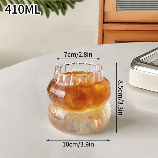 400ml Square Heat Resistant Coffee Glass Cup With Lid and Straw Transparent Milk Tea Juice Cup Coffee Mug For Home Bar Drinkware