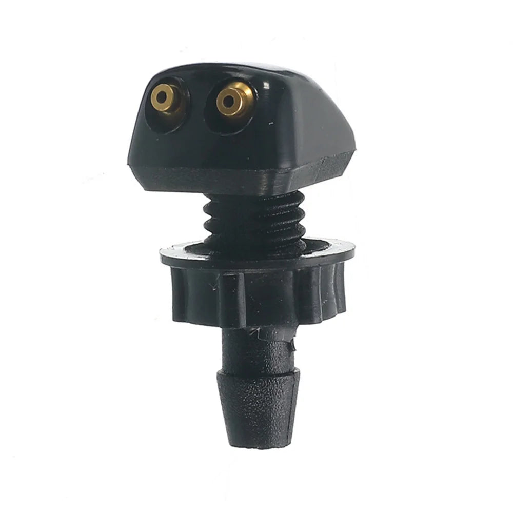 2Pcs Car Windshield Wiper Washer Spray Nozzle Car Dual Holes Windshield Washer Nozzle Wiper Water Spray Jet Fits Most Car Models