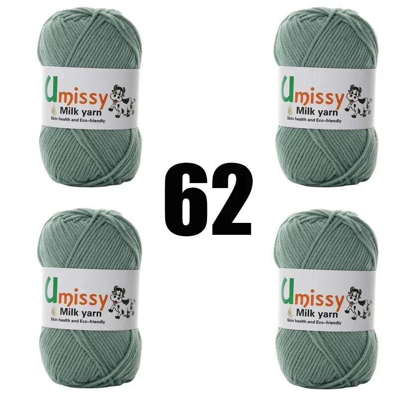 4pcs 50g Knit Yarn for Sale Hilo Yarn Crochet Threads Ball Estambre Para Tejer