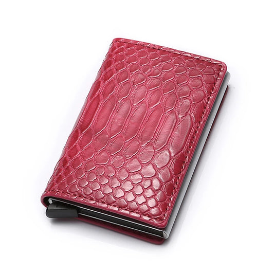 Pemegang Kad Rfid Corak Buaya Dompet Lelaki Beg Wang Pintar Dompet Lelaki Kecil Nipis Mini Slim Bifold Dompet Dompet Hitam Pendek