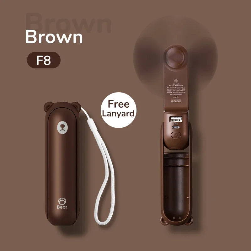 JISULIFE Kipas Pegang Tangan Mini Mudah Alih, USB Boleh Dicas semula 4500mAh Kipas Kecil Senyap untuk Rumah, Kipas Poket, Penyejukan ElektrikVentoinha