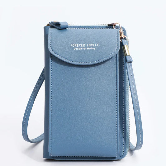 Fashion Single Shoulder Crossbody Cell Phone Bag Mini Versatile Satchel Multi Card Position Card Bag Keycase Female