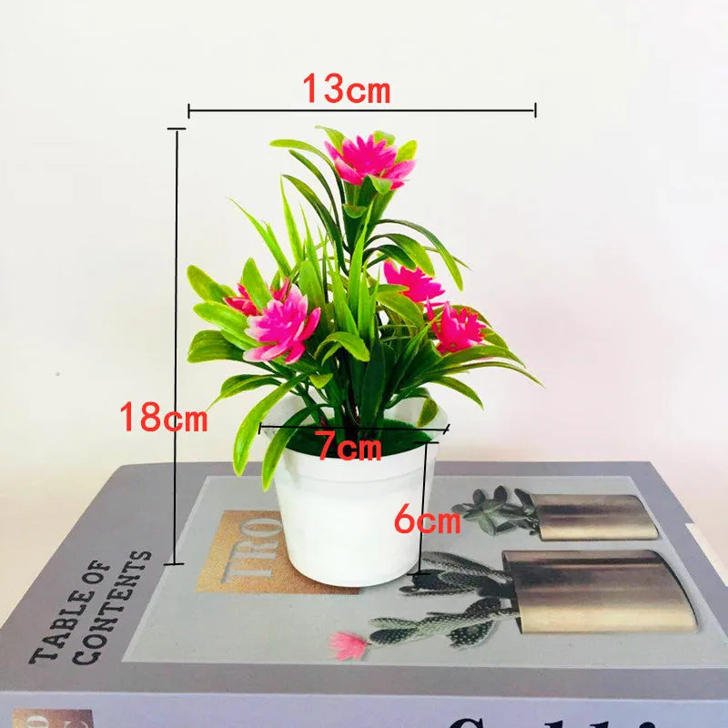Artificial Potted Plant Bonsai Orange Pomegranate Fruit Tree With Pot Plastic Garden Fake Plant Decoration Home Decoration