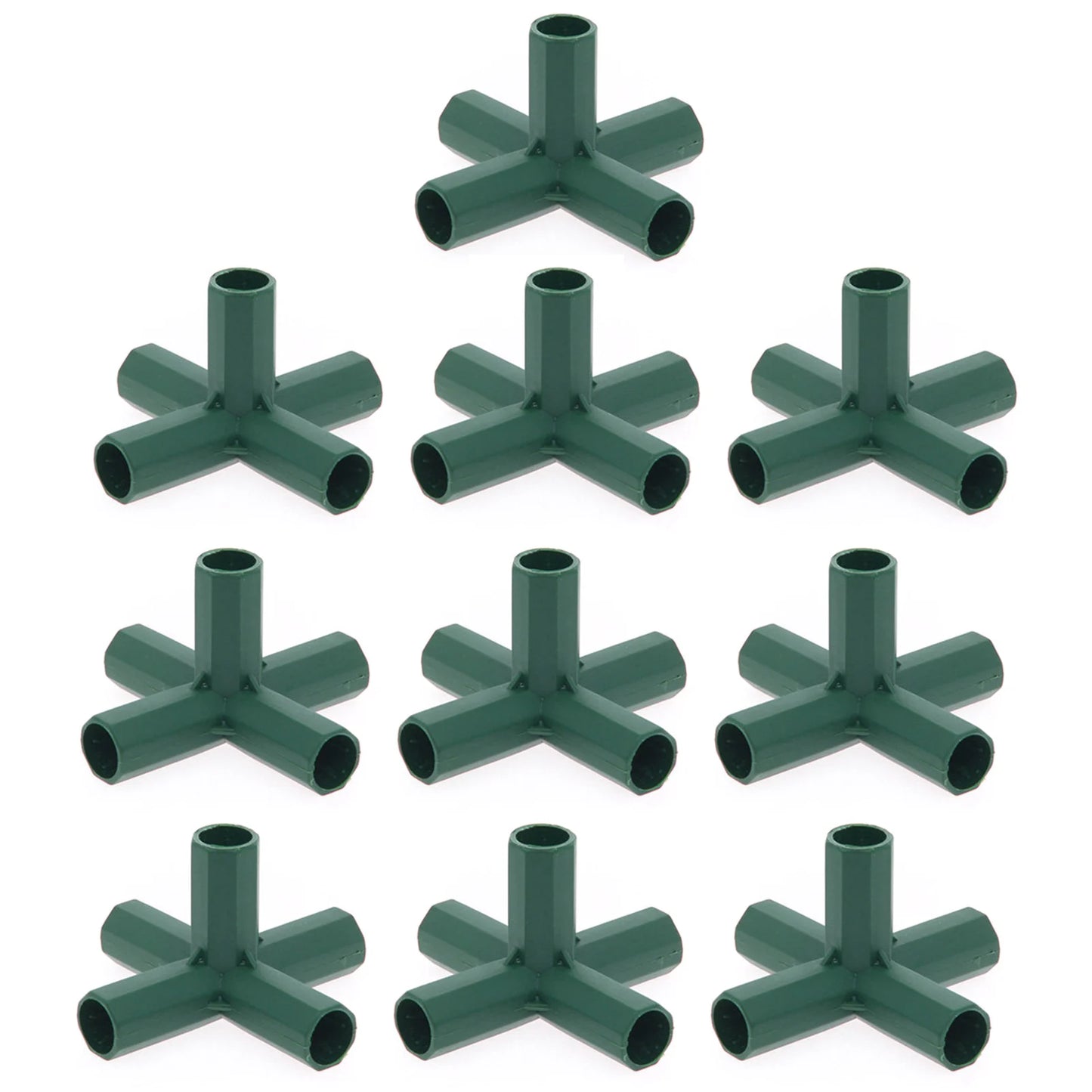 10pcs 16MM PVC Fitting Stable Support Heavy Duty Greenhouse Frame Building Connector Right Angle 3 4 5-way Connector Garden Tool