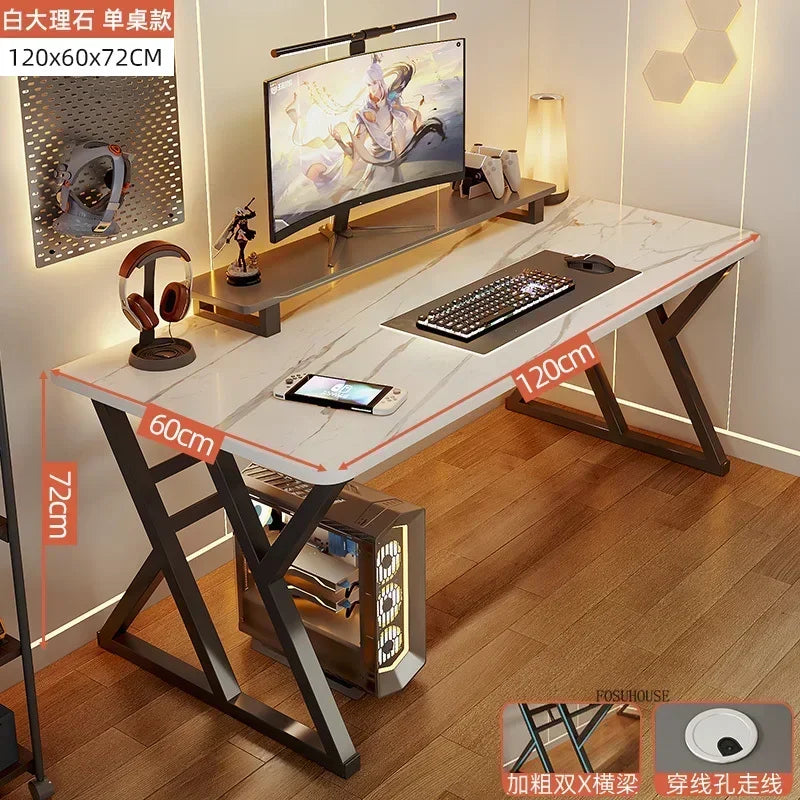 Meja Komputer Desktop Meja Pejabat Meja Isi Rumah Ringkas Meja Permainan Moden dan Set Kerusi Bilik Tidur Meja Kerja Perabot Pejabat