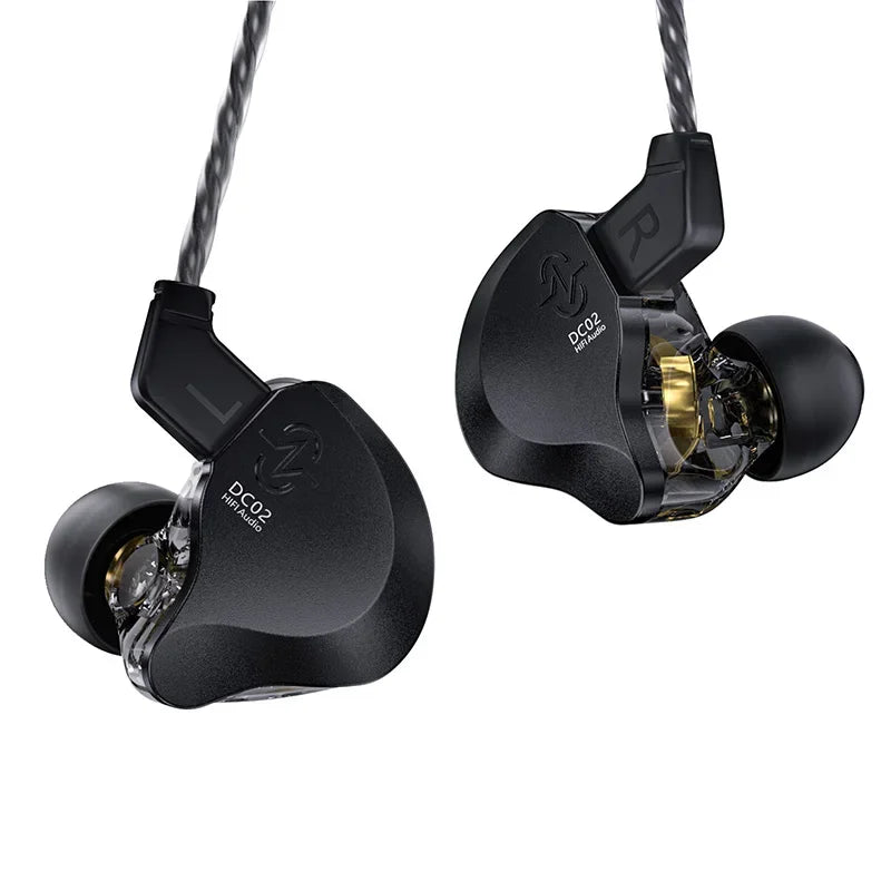 CCZ DC02 Fon Telinga Berwayar HiFi Fon Telinga Dinamik Dalam Telinga Fon Telinga Stereo dengan Kabel Boleh Tanggal, Sesuai untuk Penggemar Pemuzik