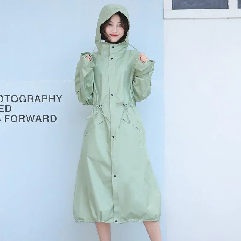 Ponco Badan Ringan Kalis Air untuk Baju Hujan Dewasa Panjang untuk Hiking, Windbreaker untuk Lelaki dan Wanita Versi Jepun dan Korea