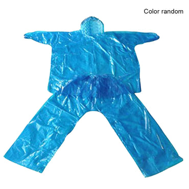 10Pcs Outdoors Portable Disposable Raincoat Waterproof Adult Rain Ponchos Unisex Universal Travel Emergency Rain Coat Hooded