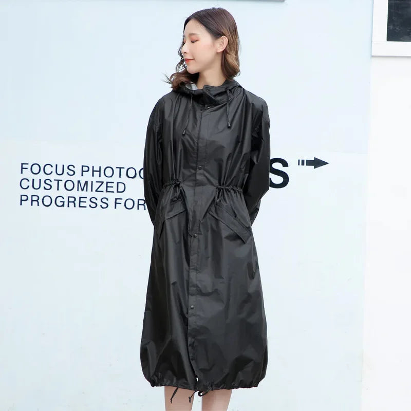 Ponco Badan Ringan Kalis Air untuk Baju Hujan Dewasa Panjang untuk Hiking, Windbreaker untuk Lelaki dan Wanita Versi Jepun dan Korea