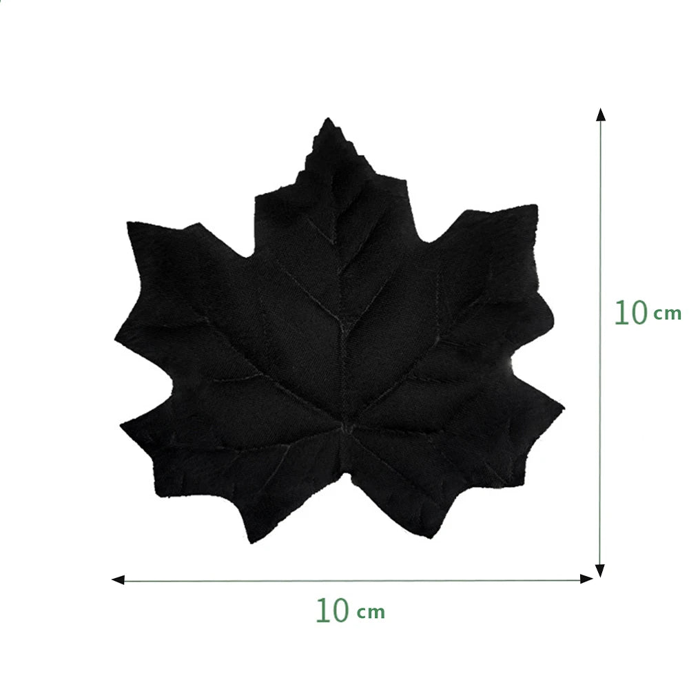 8cm/10cm Artificial Maple Leafs Autumn Wall Hanging Black Plants Fake Maple Leaves Silk for Home Halloween Thanksgiving Decor