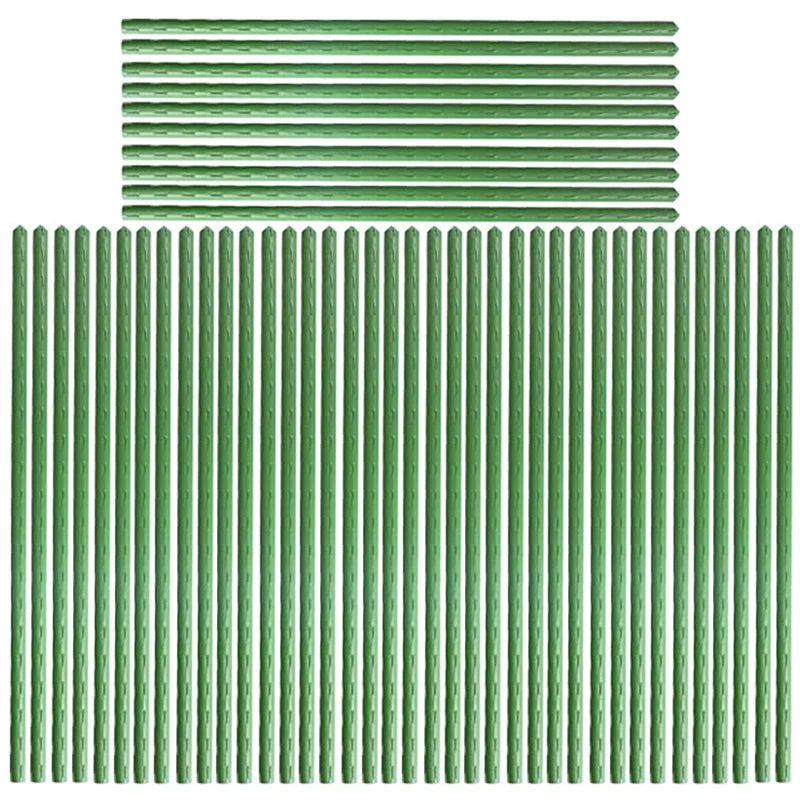 Pancang Berkebun Paip Keluli Bersalut Plastik, Menyokong Tanaman Dalaman Bunga dan Sayuran, 16", Panjang 40cm, Tiang Berkebun