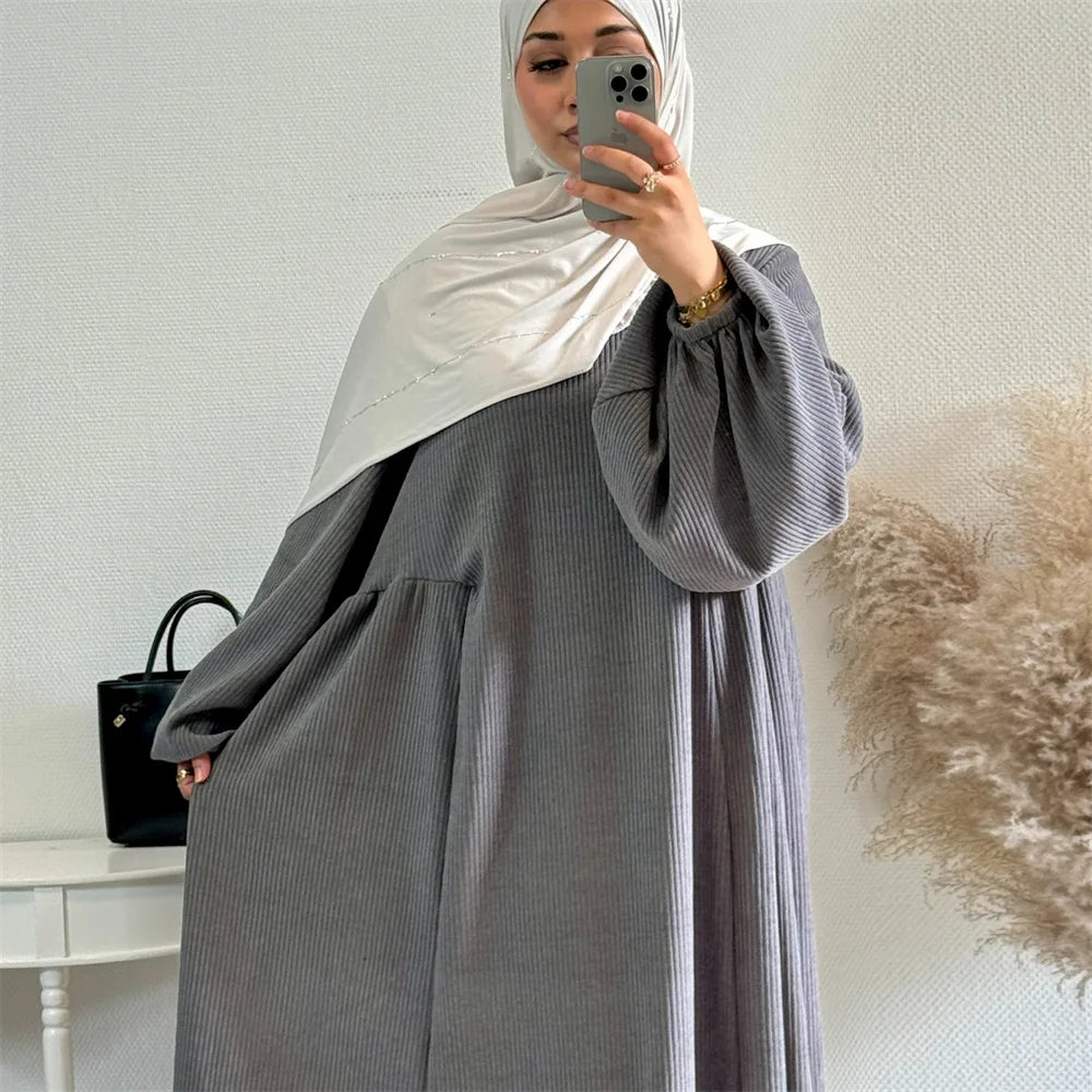 Abaya Doa Musim Dingin untuk Wanita Muslim Islam Abaya Ramadan Eid Gaun Afrika Dubai mewah Jubah Kaftan kaftan marocain femme
