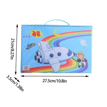 86 Keping/Kotak Kanak-kanak Melukis Pen Set Persediaan Seni Untuk Melukis Dengan Cat Air Pembaris Pemadam Pengasah Alat Alat Lukisan