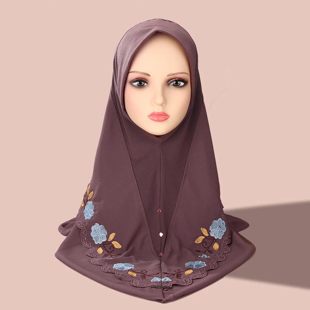 Tudung Muslim Lapisan Dua Lapisan Berat Tudung Lace Pullover Tudung Wanita Melayu Muslim Lapisan Dua Tudung Manik Chiffon