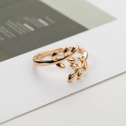 Irregular Hollow Opening Rings For Women Stainless Steel Gold Color Geometric Ring Fashion Simple Party Christmas Jewelry Gifts