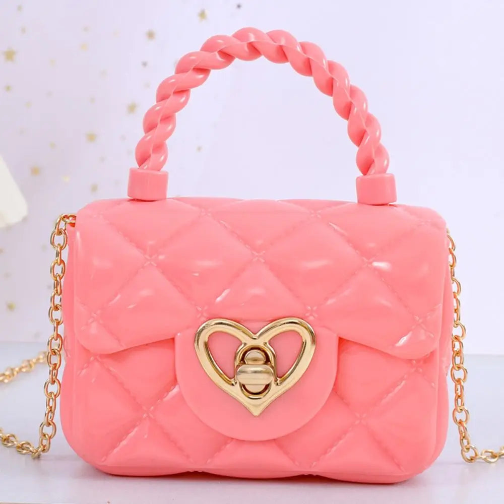 New Heart Pattern Mini Shoulder Bags PU Small Satchel Women Girls Coin Wallets Purse Durable Handbags Streetwear Accessory