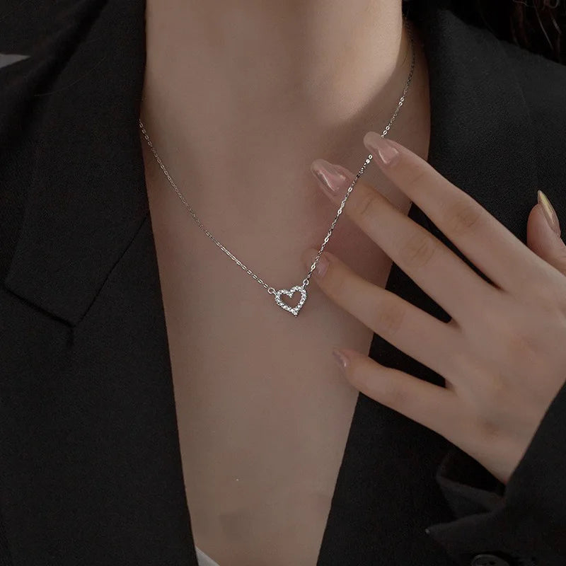 Fesyen Wanita Kristal Zirkon Loket Kalung untuk Wanita Gadis Kristal Rantai Kalung Perhiasan Pesta Punk Kalung rama-rama