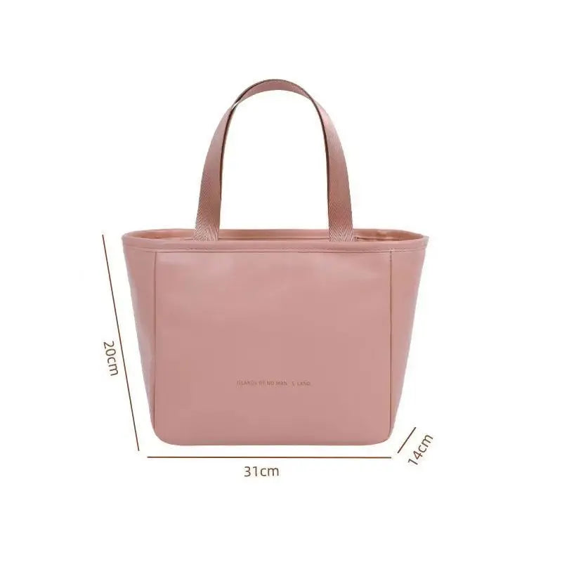 2024 New PU Lunch Thermal Bag Lunchbox Storage Bag Aluminum Film Cooler Office Outdoor Picnic Tote Insulation Bags For Girls