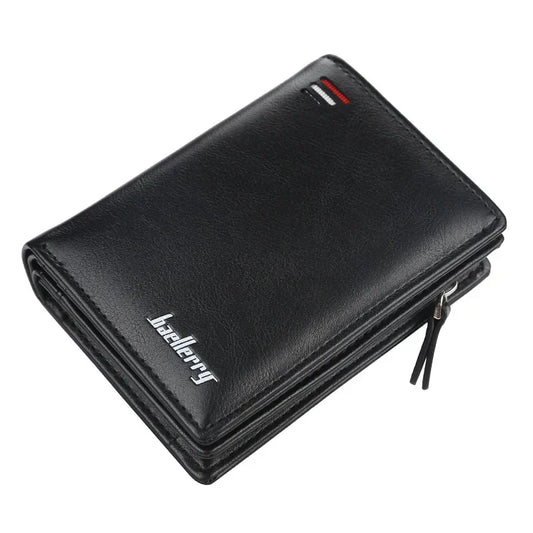 2024 New PU Leather Men Wallets High Quality Zipper Short Desigh Card Holder Male Purse Vintage Coin Holder Men Wallets