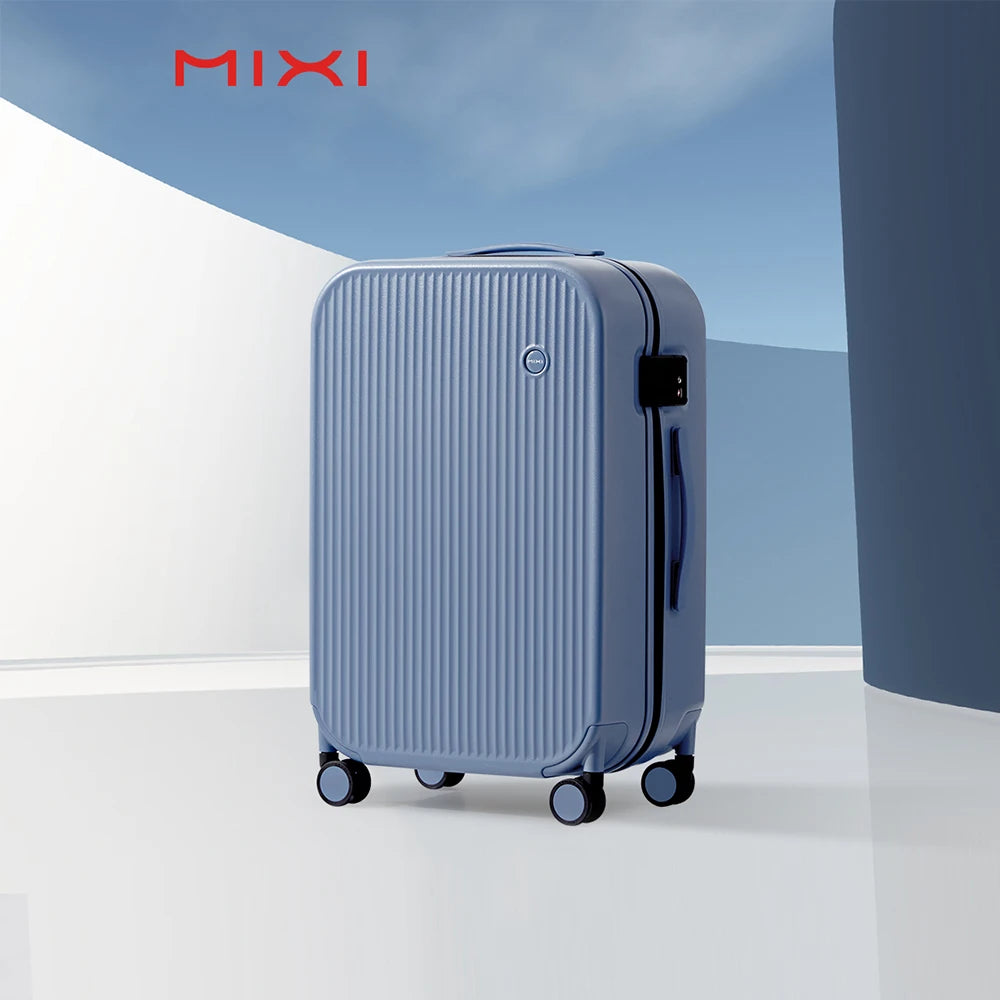 Mixi Bawa Pada Bagasi 20'' Beg Besi Bahagian Keras Beg Bergolek Wanita Perjalanan 24''26''Beg Beg 100% Roda Pemintal PC Kunci TSA