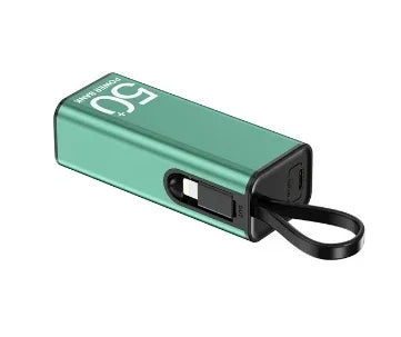 Bank Kuasa Mini 5000mAh Bank Kuasa Mudah Alih Pengecas Cepat Jenis-C/Kabel Kilat Poket Pengecas Bateri Paparan LED