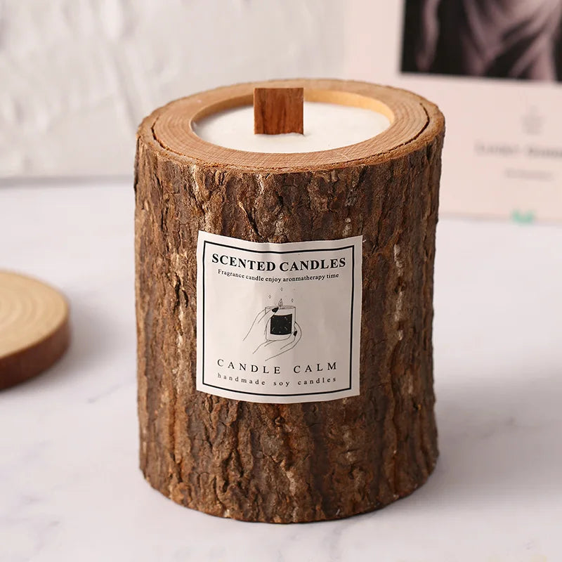 Cenderamata Lilin Wangi Cawan Kayu Kreatif Niche Lilin Beraroma Percutian mewah Hiasan Kecil Kreatif