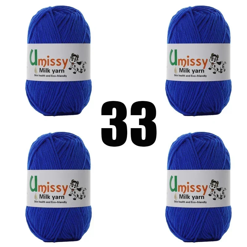 4pcs 50g Knit Yarn for Sale Hilo Yarn Crochet Threads Ball Estambre Para Tejer