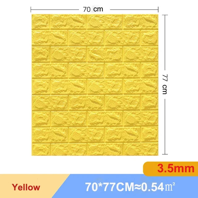 1/5/10Pcs 70*77cm Self-adhesive 3D Retro WallPaper Crash Sponge Imitation Brick Wall Sticker for Home DIY Wall Decor Backdrop