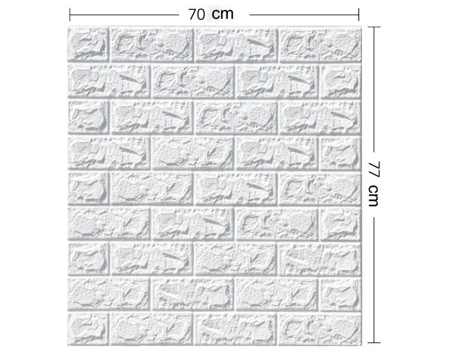 3/5MM 3D Wall Sticker Panel Foam Home Decoration DIY Wallpaper Living Room Bathroom Tv Background Self Adhesive Panels 70*77cm