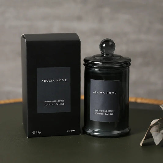 Ins Style Vintage Glass Jar Lilin Wangi Minyak Pati Lilin Soya Lilin Aromaterapi Hiasan Rumah Hadiah Xmas Hari Lahir