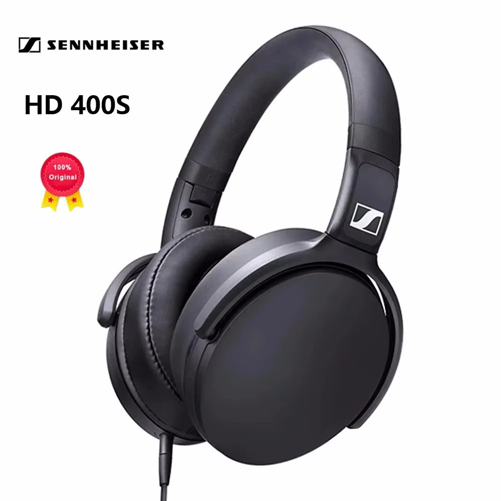 Sennheiser HD400S Asli Mengasingkan Bunyi Bes Dalam Fon Telinga Stereo Fon Telinga Muzik Lipat Fon Telinga Sukan