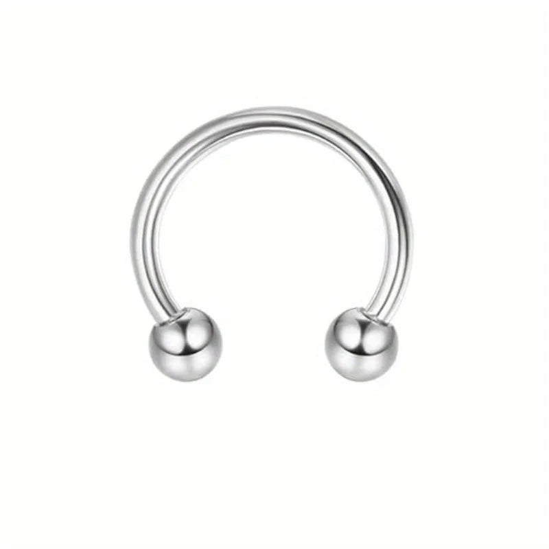 CASSIECA 1Pc Surgical Steel Septum Rings 16G Clicker Nose Rings Hoops Small Cartilage Helix Daith Piercing Jewelry for Women Men