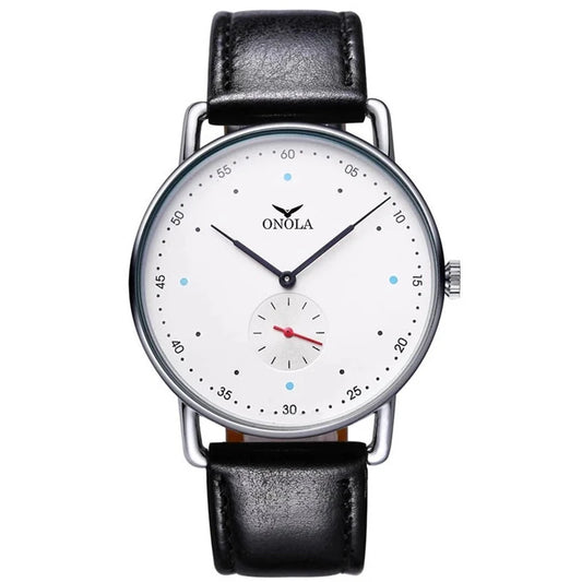 ONOLA ringkas Ultrathin kuarza jam tangan lelaki klasik jenama mewah kulit/nilon jam tangan lelaki pakaian kasual kalis air Relogio Masculino
