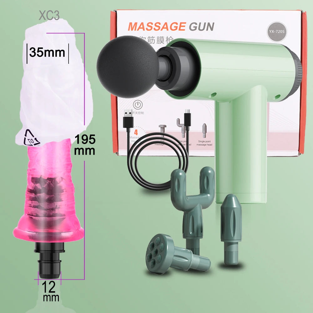 Fascia Massge Gun Getaran Tisu Dalam Pengurut Kelonggaran Otot Peranti Kecergasan Mudah Alih Untuk Menghidupkan Semula Sakit Lengan Leher Badan
