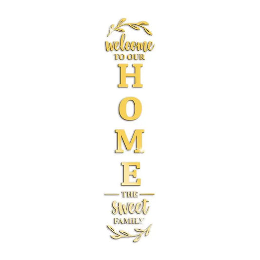 Pelekat Dinding Cermin 3d Huruf Inggeris Rumah Keluarga Pelekat Sendiri Pelekat Akrilik Untuk Hiasan Bilik Rumah Aksesori Hiasan Rumah