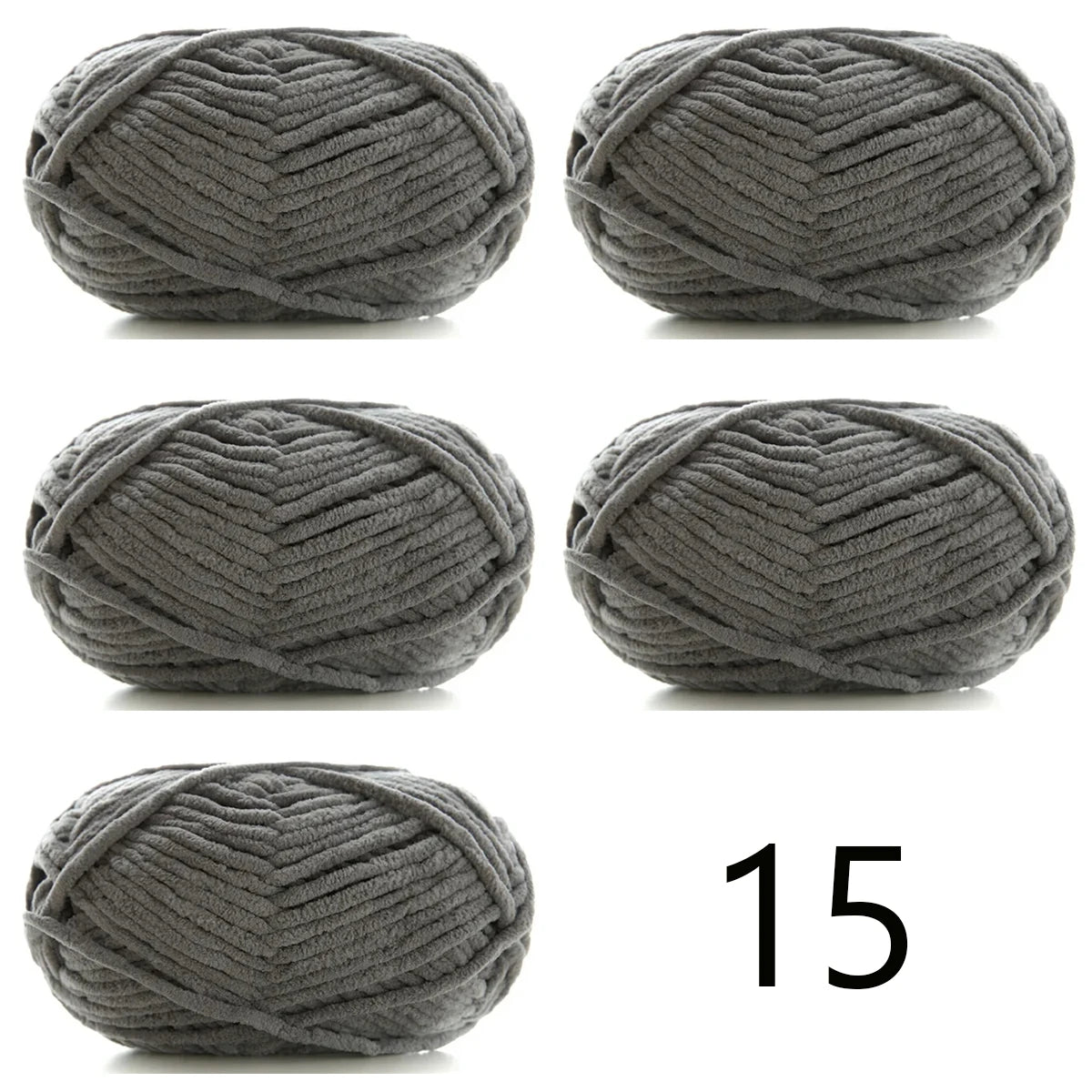 5pcsX50g Thick Velvet Yarn Handmade DIY Knitting Yarn Wholesale Wool Line Scarf Hat Soft Chenille Yarn Knit Wol